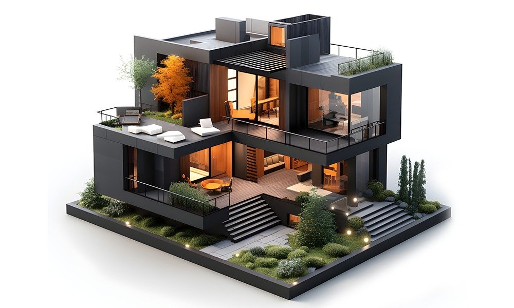 3d floor and house plans view