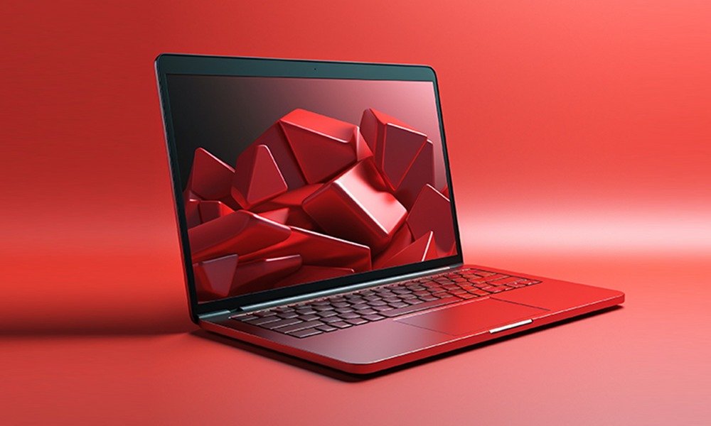 3D product renders laptop view