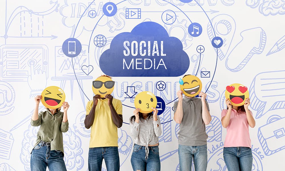 people with smiley emojis and showing as a team